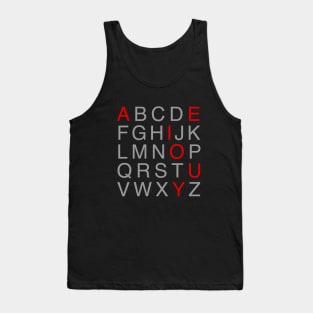 Minimalist Alphabet Tank Top